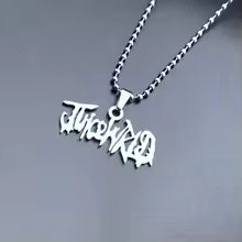 WRLD Stainless Steel Pendant Necklace